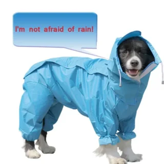 Dog Raincoat Waterproof Dog Suits Dot Rain Cape For Medium Big Dogs Hooded Jacket Poncho Pet Rain Coat Chubasquero Para Perrors