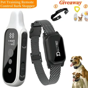 800m Digital Dog Training Collar Waterproof Rechargeable Remote Control Pet with LCD Display for All Size Shock Vibration Sound