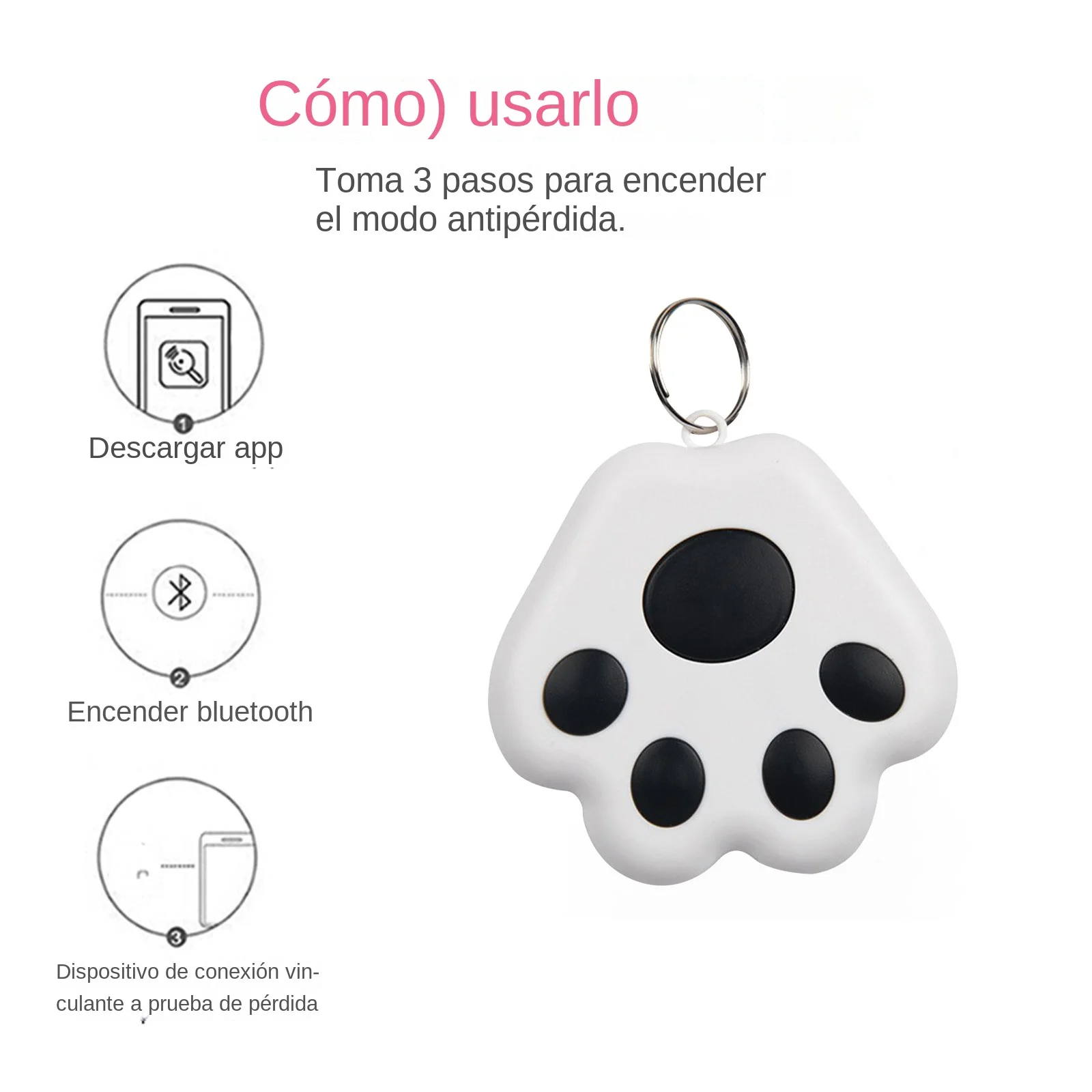 Smart Tag GPS Tracker Anti-Lost Alarm Wireless Bluetooth Locator Tracer For Pets Dog Cat Kids Car Wallet Key Collar Accessories - Image 3