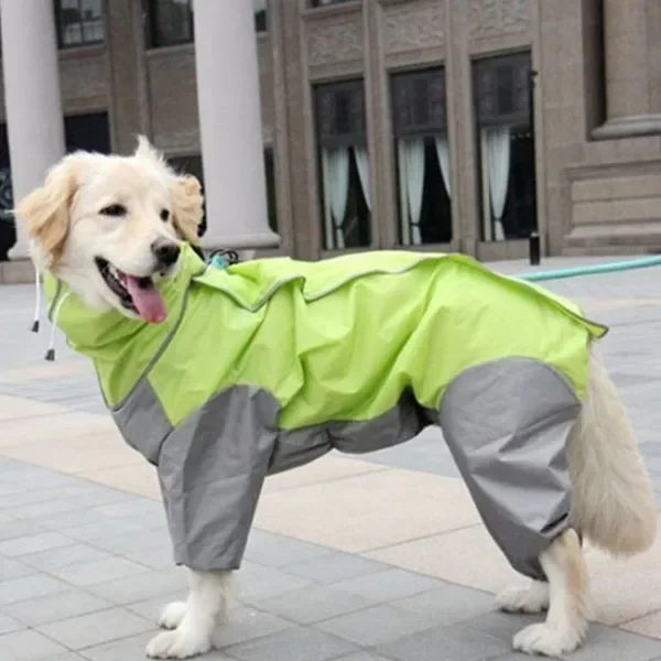 Dog Raincoat Waterproof Dog Suits Dot Rain Cape For Medium Big Dogs Hooded Jacket Poncho Pet Rain Coat Chubasquero Para Perrors - Image 2