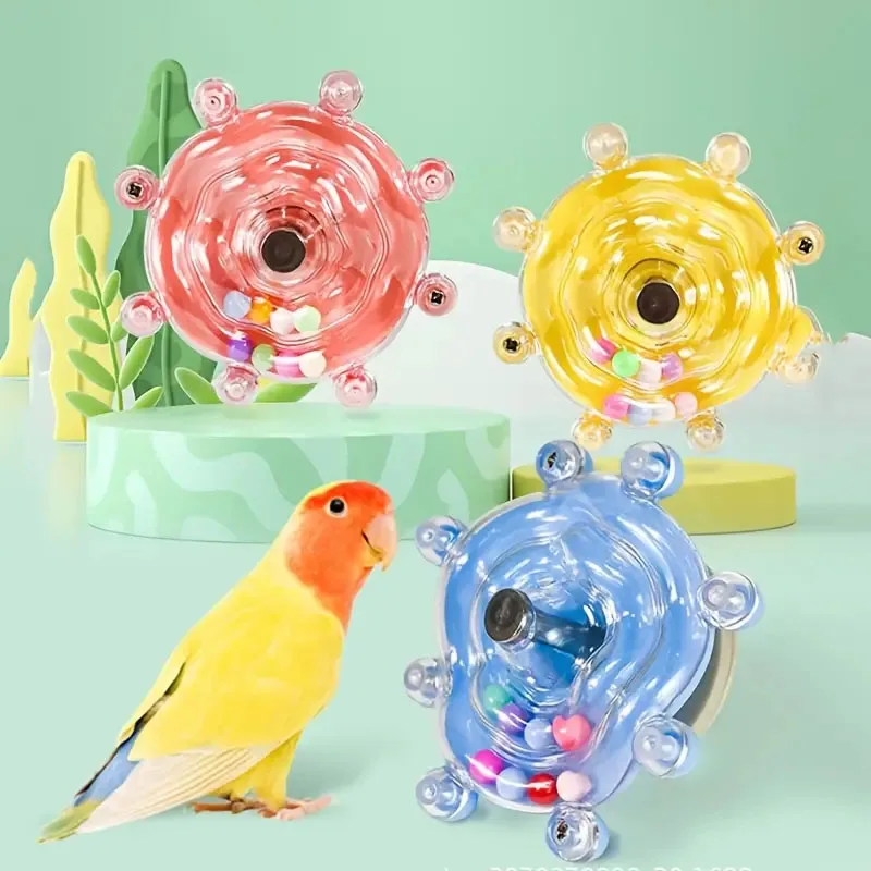 Interactive Parrot Toy Bird Cage Toy for Parrots Rotating Treat Dispenser, for Mental Stimulation and Entertainment - Image 4