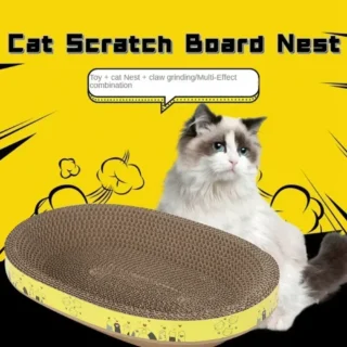 2025-CatS Tree Oval Scratching Board- ClawGrinding Scraper forCats Toys Toy Pets Wear-resistant AccessoriesCorrugated Box Tower/